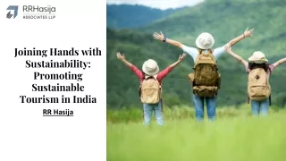 Joining Hands with Sustainability: Promoting Sustainable Tourism in India
