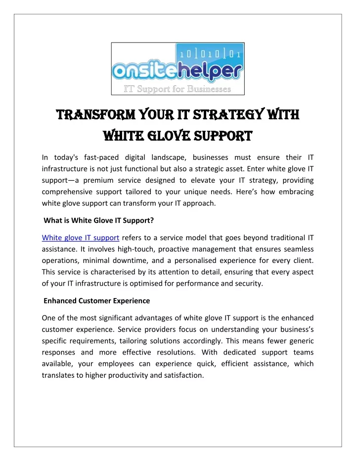 transform your it strategy with transform your