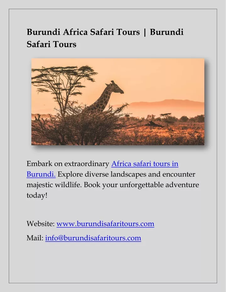 burundi africa safari tours burundi safari tours