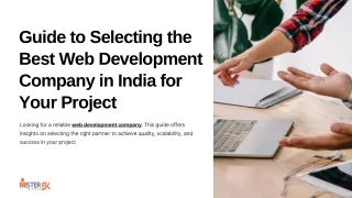 Guide to Selecting the Best Web Development Company for Your Project