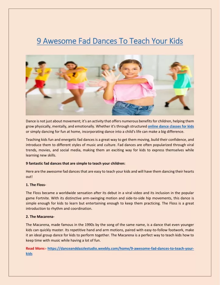 9 awesome fad dances to teach your kids 9 awesome