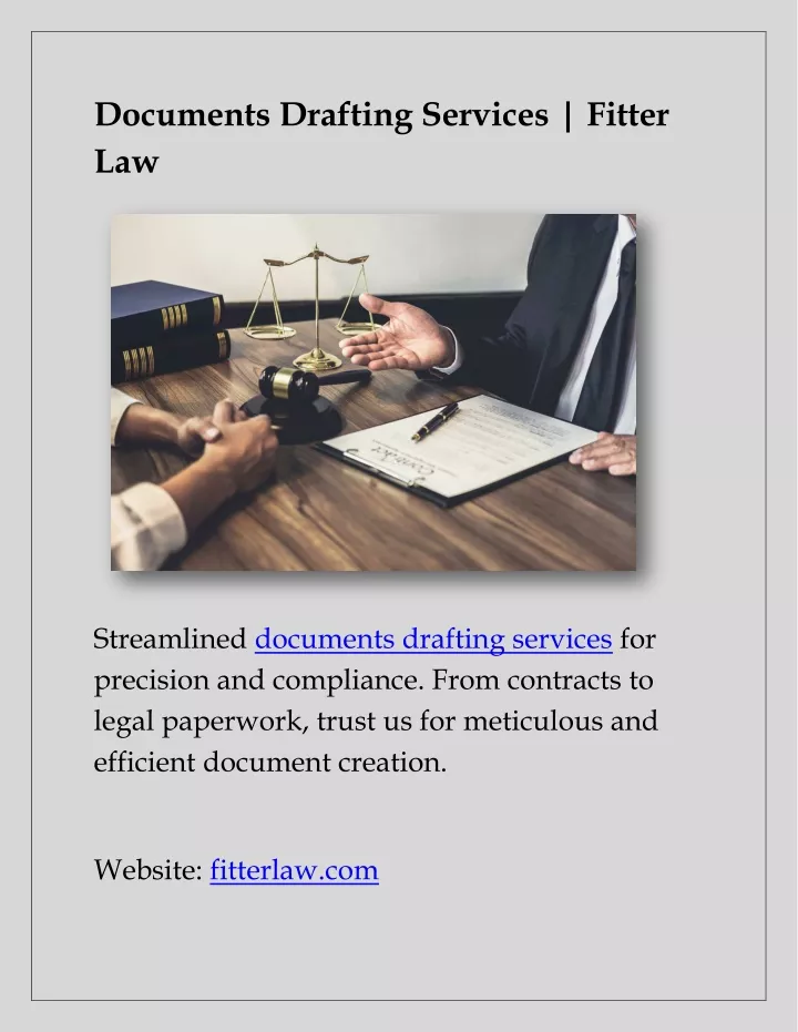 documents drafting services fitter law