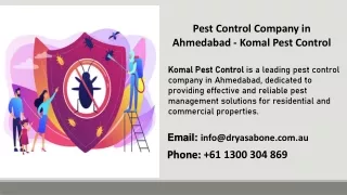 Pest Control Company in Ahmedabad - Komal Pest Control