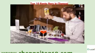 Top 10 Resto Bars in Chennai