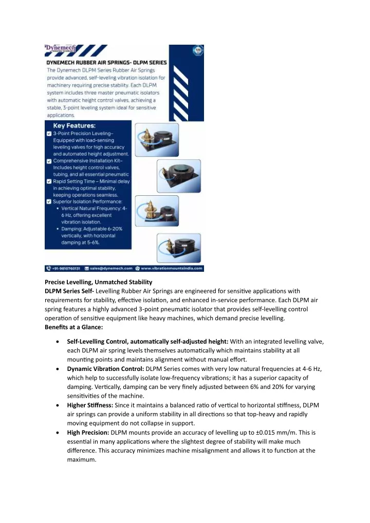 precise levelling unmatched stability dlpm series