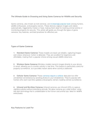 the ultimate guide to choosing and using game