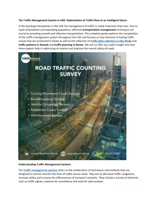 the traffic management system in uae optimization