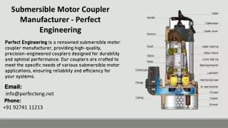 Submersible Motor Coupler Manufacturer - Perfect Engineering