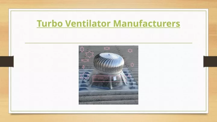 turbo ventilator manufacturers