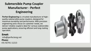 Submersible ⁠Pump Coupler Manufacturer - Perfect Engineering