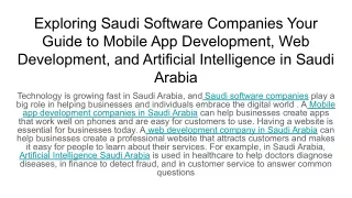 exploring saudi software companies your guide