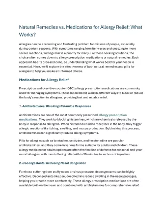 Natural Remedies vs. Medications for Allergy Relief What Works-article