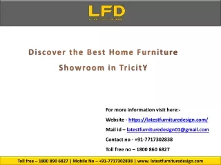 Best Home Furniture Showroom in Tricity