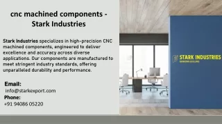 cnc machined components stark industries