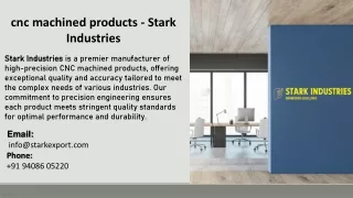 cnc machined products stark industries