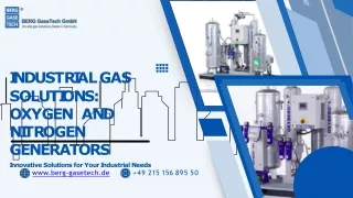 Reliable Industrial Oxygen & Nitrogen Generators for Your Needs