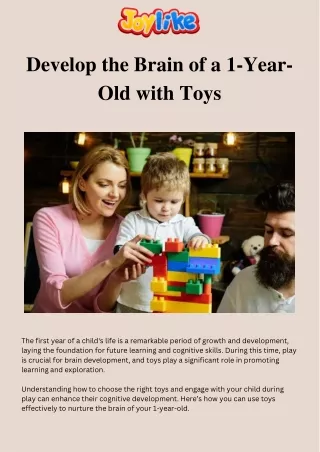 develop the brain of a 1 year old with toys