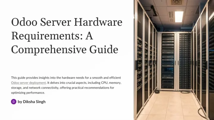 odoo server hardware requirements a comprehensive