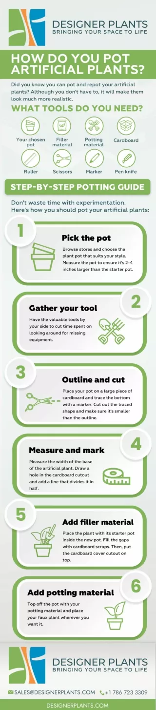 How do you pot Artificial Plants