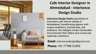 Cafe Interior Designer in Ahmedabad - Interionce Design Studio