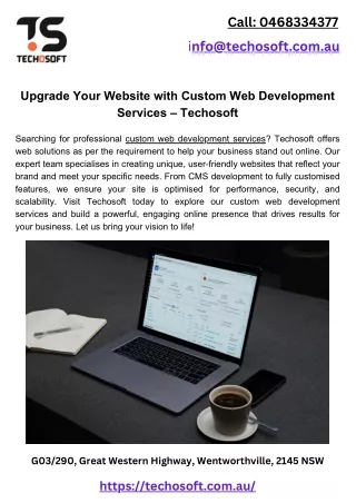 Upgrade Your Website with Custom Web Development Services – Techosoft