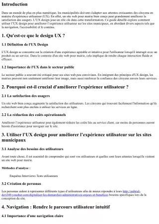 “Utiliser l’UX design pour améliorer l’expérience utilisateur sur les sites muni