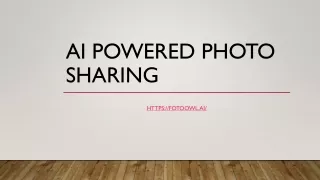 AI Powered photo sharing