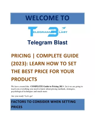Pricing COMPLETE Guide (2023)  Learn how to set the best price for your products