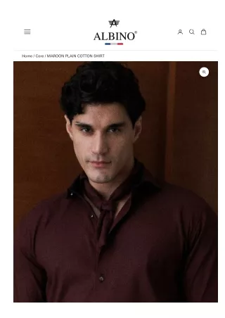 MAROON PLAIN COTTON SHIRT
